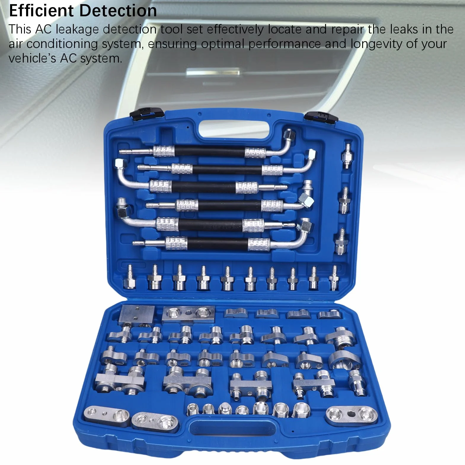Luocute Kit di Test di Perdite del Condizionatore d'Aria 56 PCS, Rilevatore di Perdite per Auto Camion AC