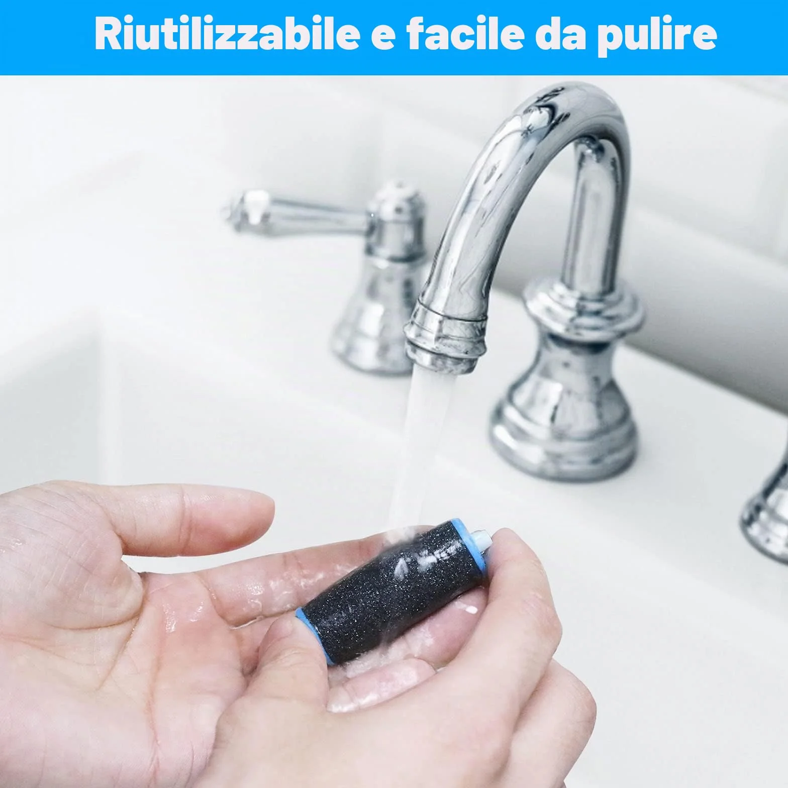 Dr Scholl Velvet Smooth Rullo Pedicure Elettrico 2 Tipi di Rugosità Ricariche Lima Piedi Esfoliante