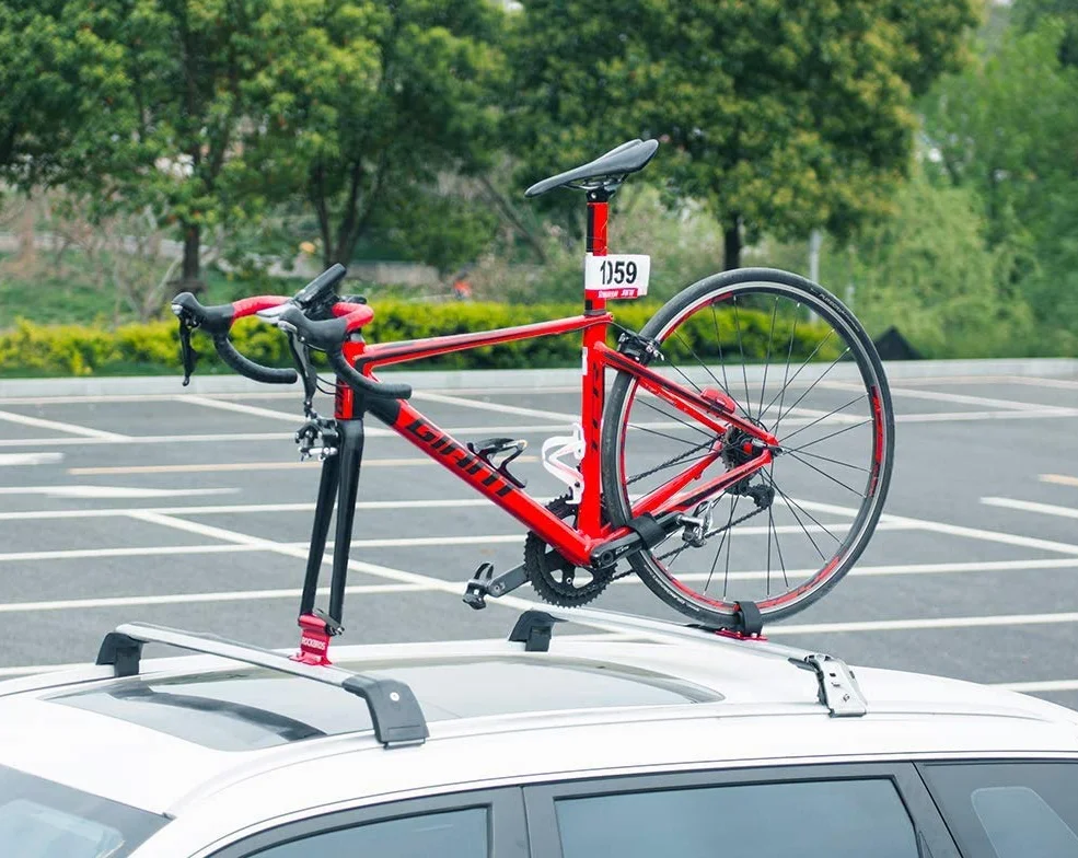 ROCKBROS Portabici per Auto SUV con Barre Portatutto, Supporto Bicicletta Sgancio Rapido