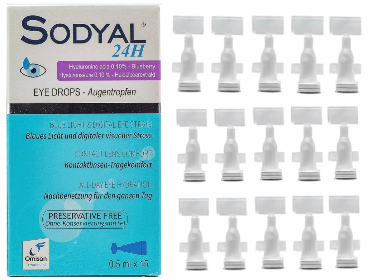 Sodyal 24H Gocce Oculari Monodose con Acido Ialuronico Senza Conservanti 15x0,5ml