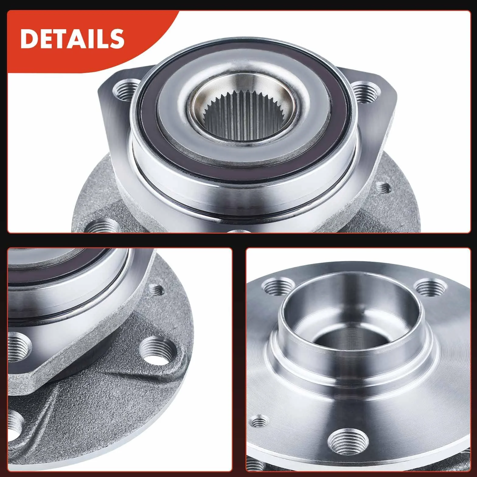 Frankberg 2 x mozzo ruota cuscinetto asse anteriore supporta la funzione ABS, compatibile con A3 8P1 A3 8V1 A3 8V1 8VK A3 Cabriolet 8P7 A3 Cabriolet 8V7 A3 Cabriolet 8V7 8VE Replace# 1K0498621