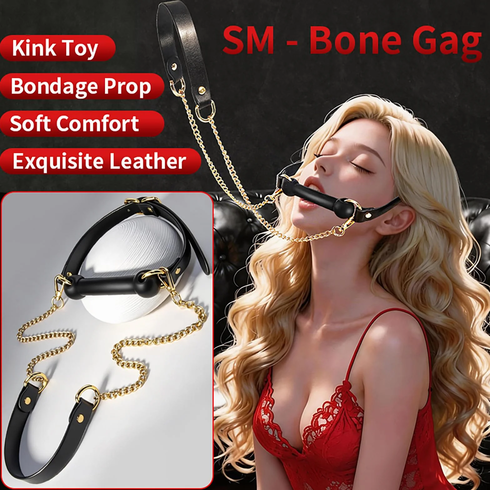 Ball Gag Bavaglio in Silicone Regolabile per Bondage Estremo Giocattoli Sessuali