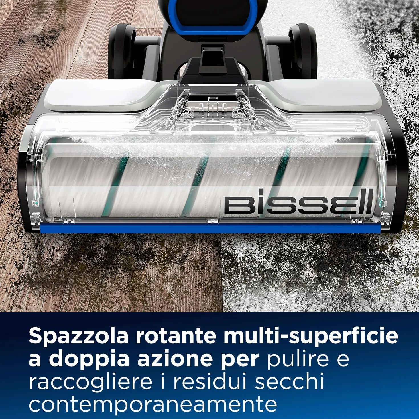BISSELL Kit Accessori Originali CrossWave, Detergente Pavimenti Multisuperficie 2x1L, Rullo, Spazzola, Filtri
