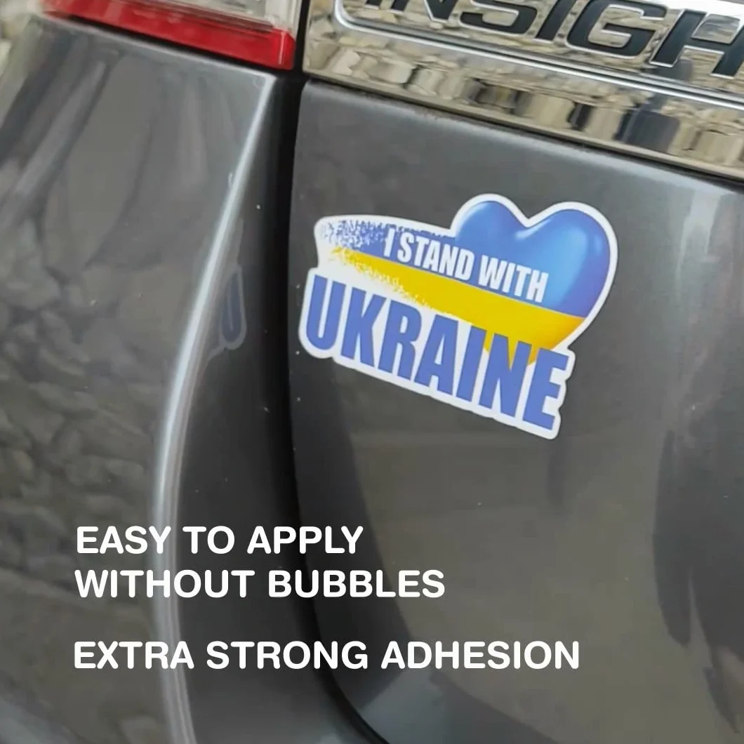 Magnete Auto Ucraina Adesivo Magnetico Bandiera Ucraina Cuore Simbolo Sostegno