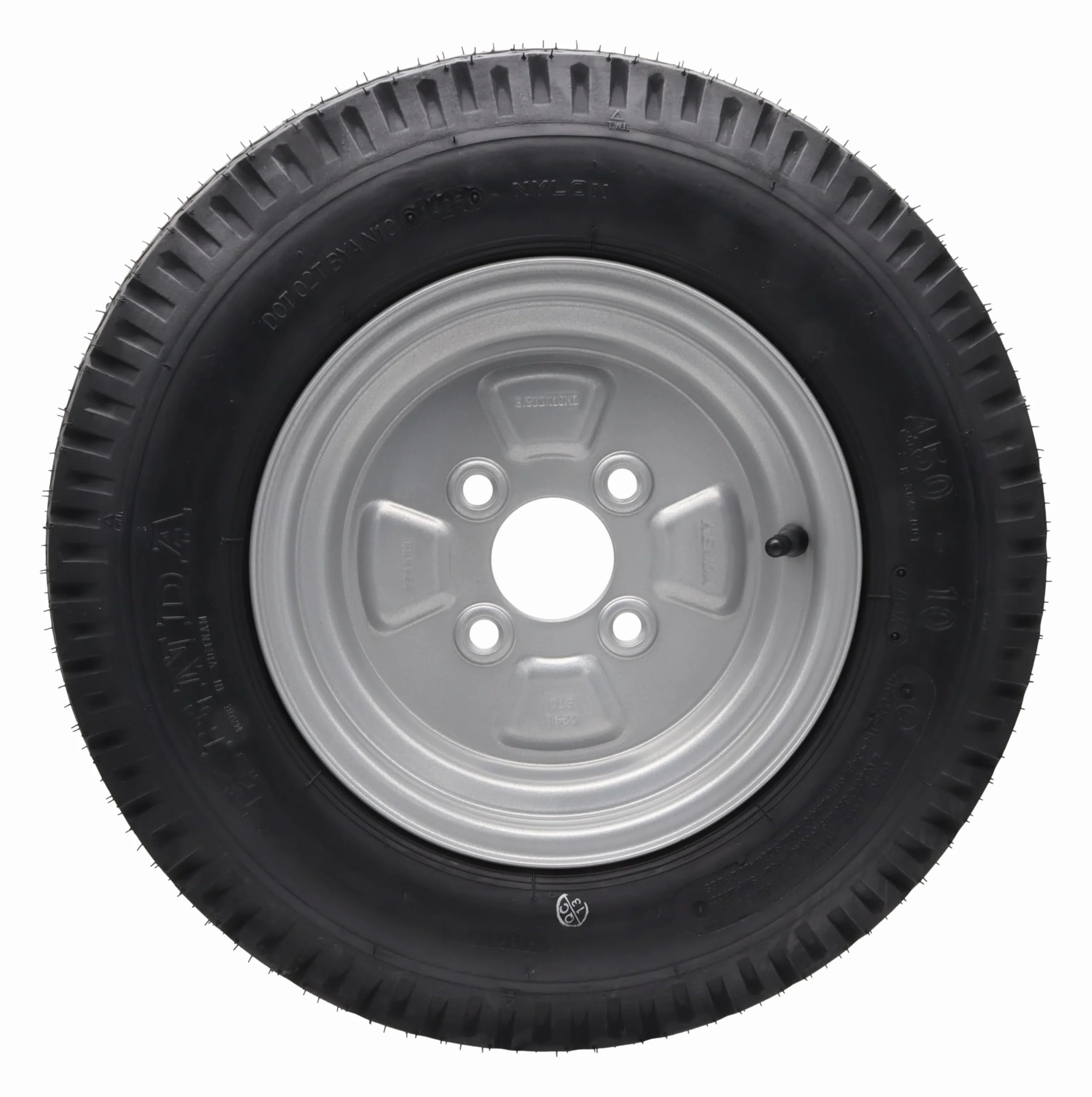 Ruota completa 4,50-10 400 kg diametro foratura 4x100 mm 76M per Stema 2x