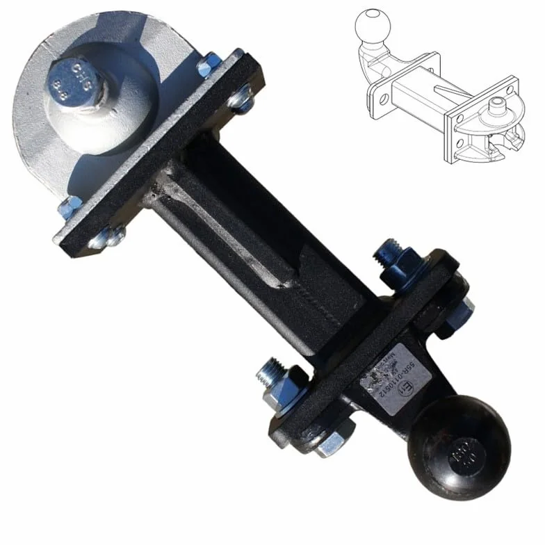 Universale prolunga Gancio di Traino per portabici per Ogni Tipo di Gancio di Traino - Fisso e Estraibile (250 mm, Standard)