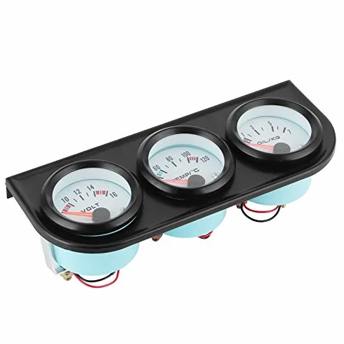 Kit indicatore triplo universale auto Temperatura acqua Volt Pressione olio
