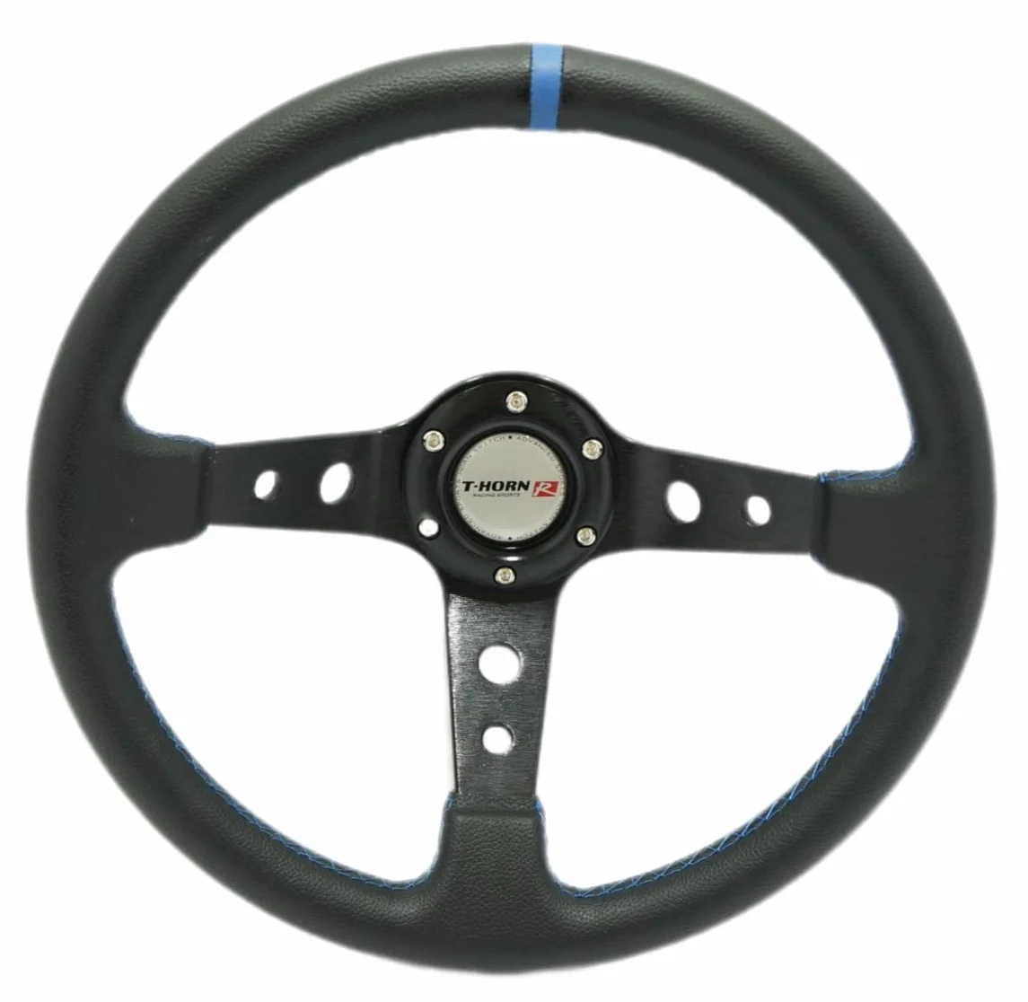 DoradoTuning Piatto profondo sport volante in pelle nera 350mm