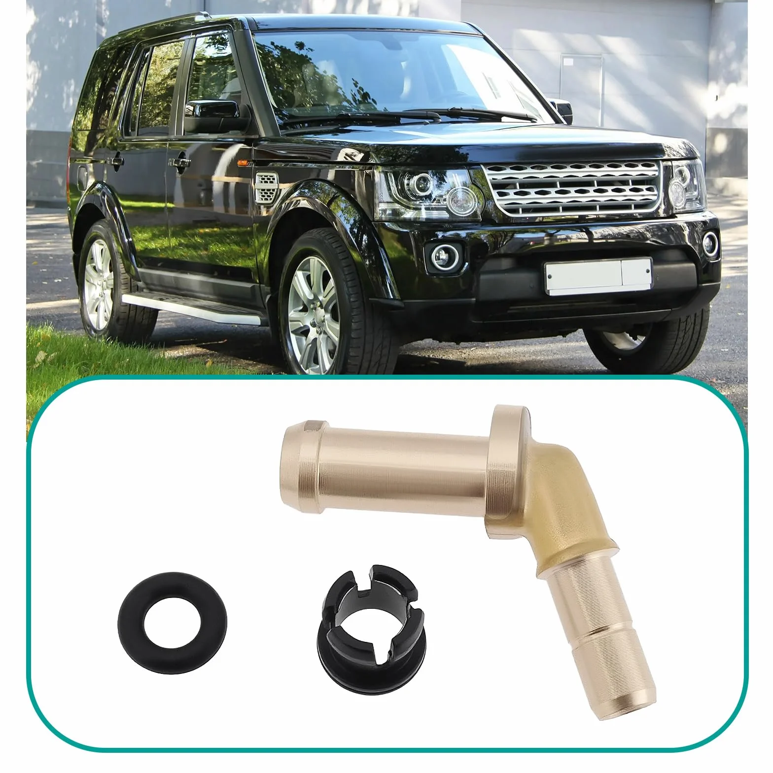 The Lord of the Tools 2x Connettore Per Tubo Di Uscita Dell'acqua Del Termostato LR049990 LR048474 Compatibile Con Range Rover Sport Discovery4