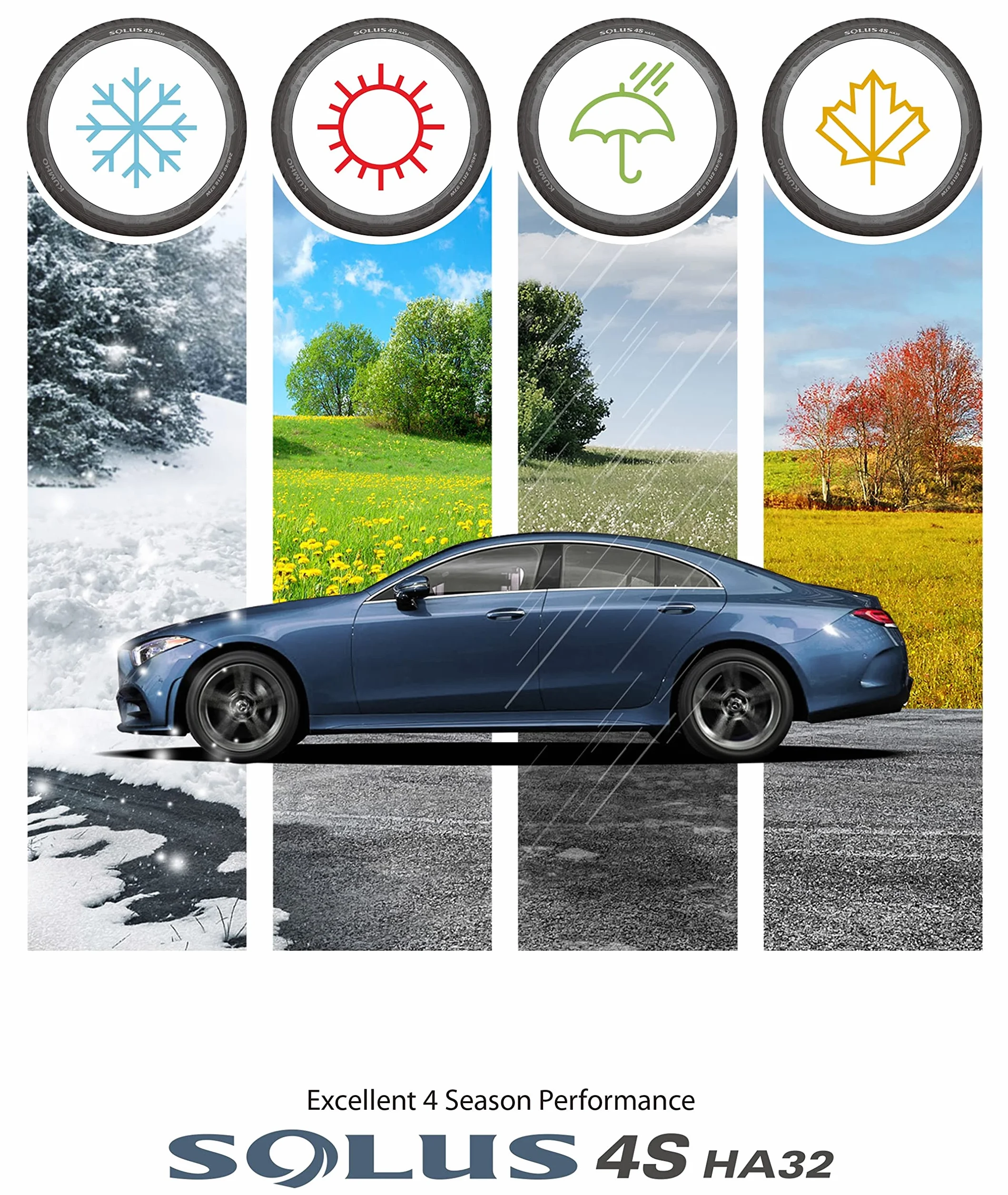 KUMHO 175/65 R14 82T SOLUS 4S HA32 ALL SEASONS