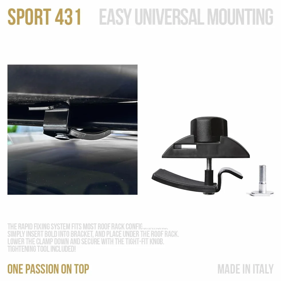 Tetrax CAM Box Sport 431 430 Litri Grigio Scuro