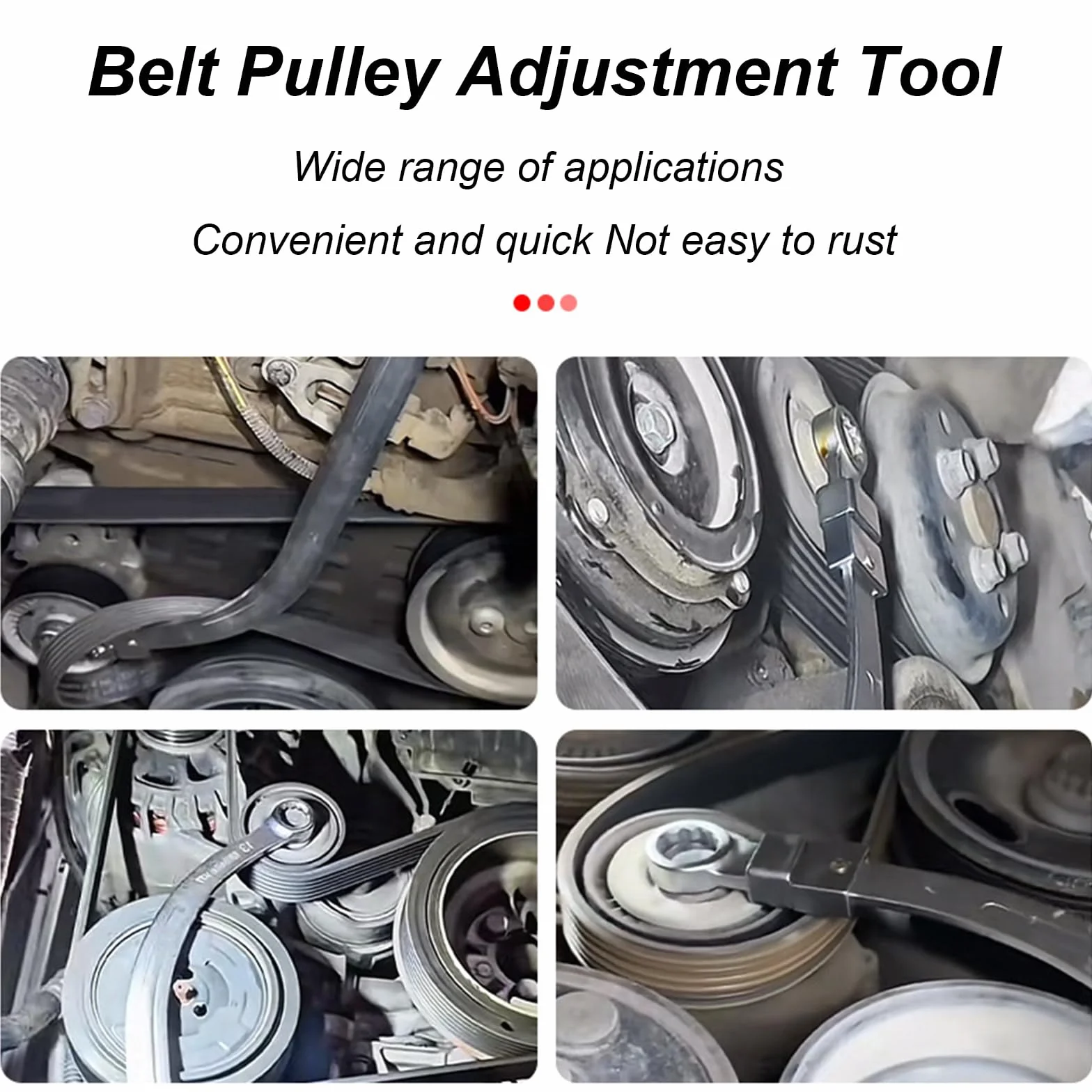 Set di 15 chiavi per cintura, 45 cm, regolabile, tendicinghia del motore, con Torx e prese a 12 punti, per riparazioni automobilistiche