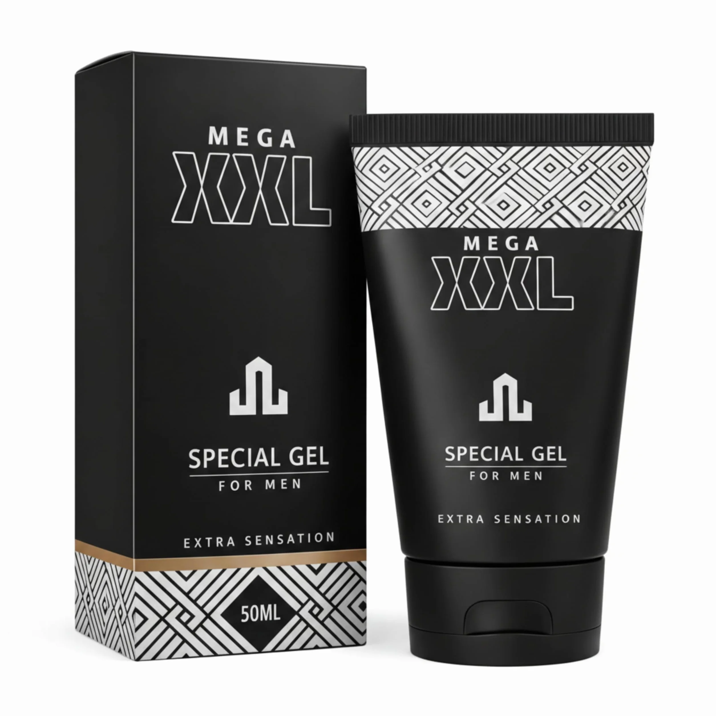 MEGA XXL Penis Gel 50 ml crema ingrandimento pene allungare più spesso lunghezza circonferenza stabilità igiene intima uomini
