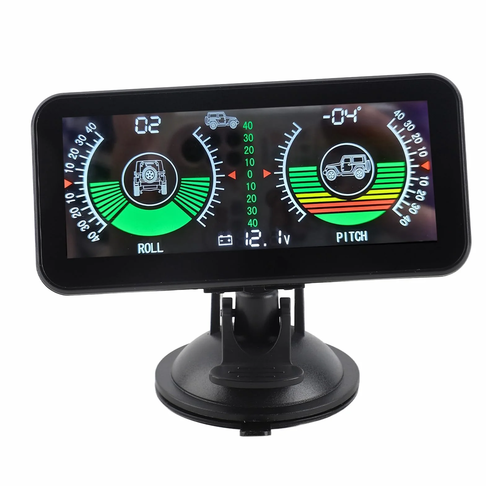 GPS HUD universale Indicatore di inclinazione livello auto con display LCD HD e avvisi allarme