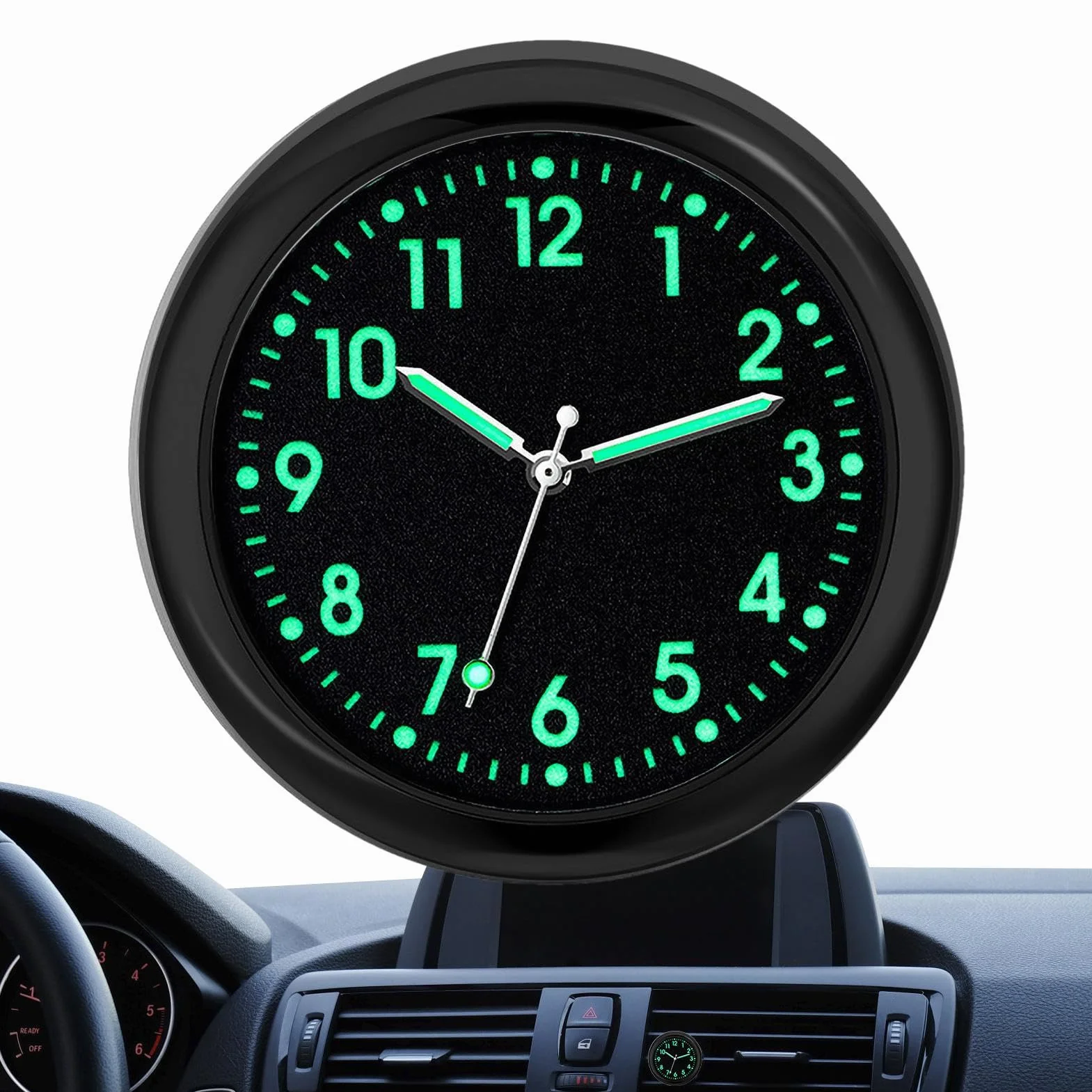Orologio da cruscotto per Auto, Orologio analogico Luminoso | Orologi sostitutivi per autoveicoli al Quarzo, Orologio Adesivo per cruscotto Auto, Bici da Barca