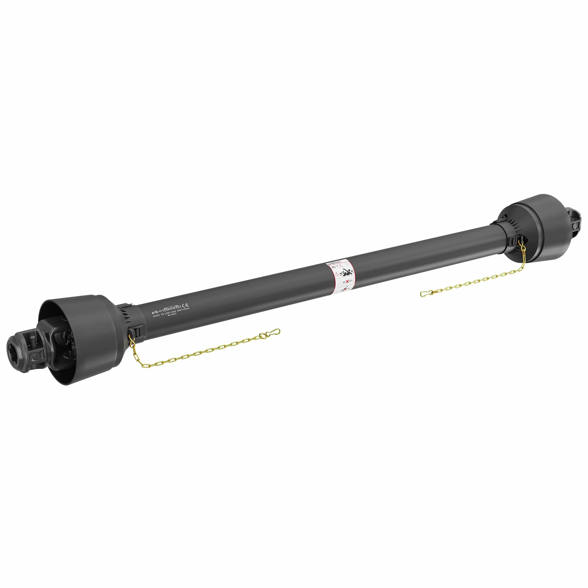 Wiltec Albero cardanico T6 Giunto cardanico 1200-1320mm 830Nm 540rpm Cardano 74kW (100CV) 2X 1 3/8" Z6