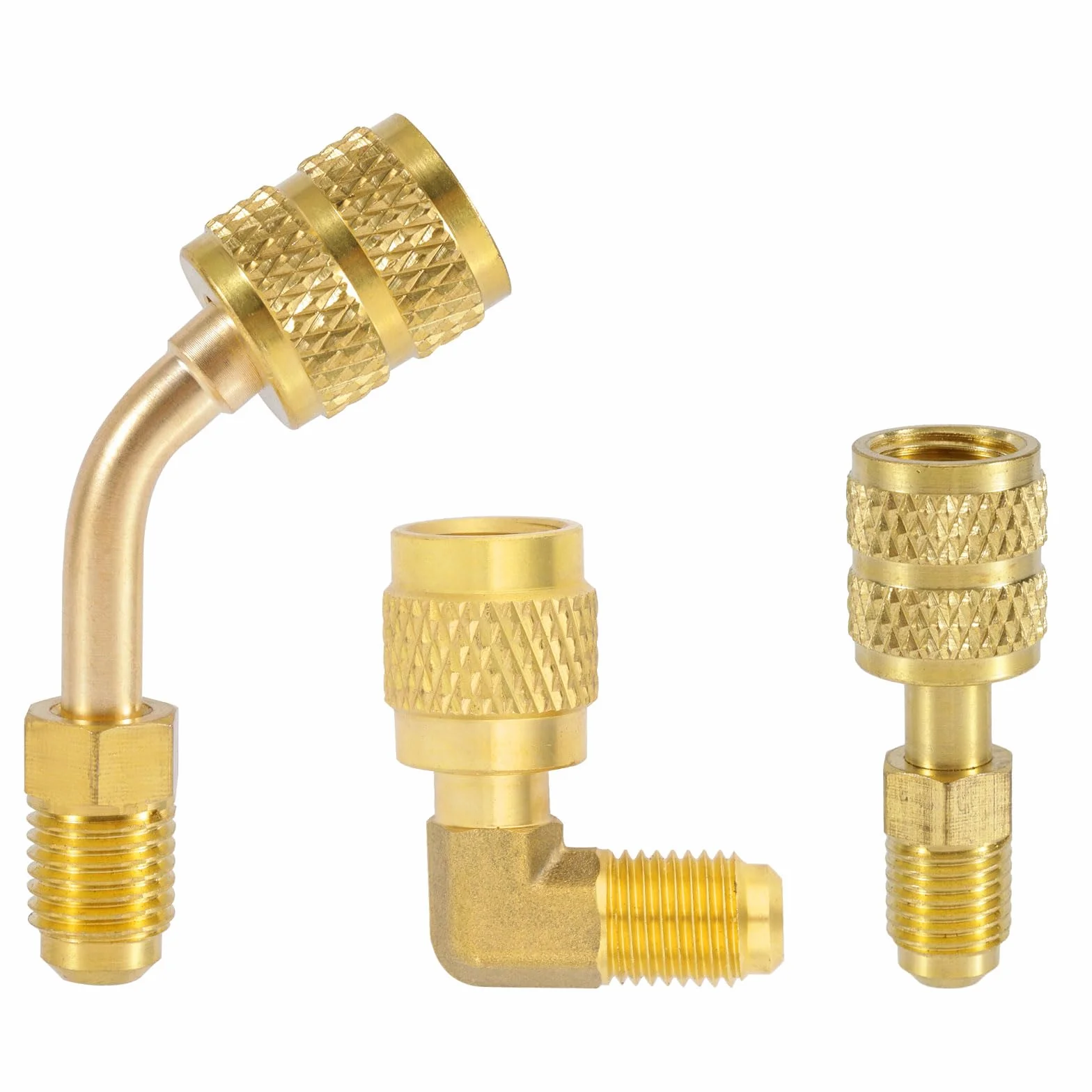 Adattatore R410A Mini Split 5/16" SAE Femmina a 1/4" SAE Maschio 45°/90° per HVAC