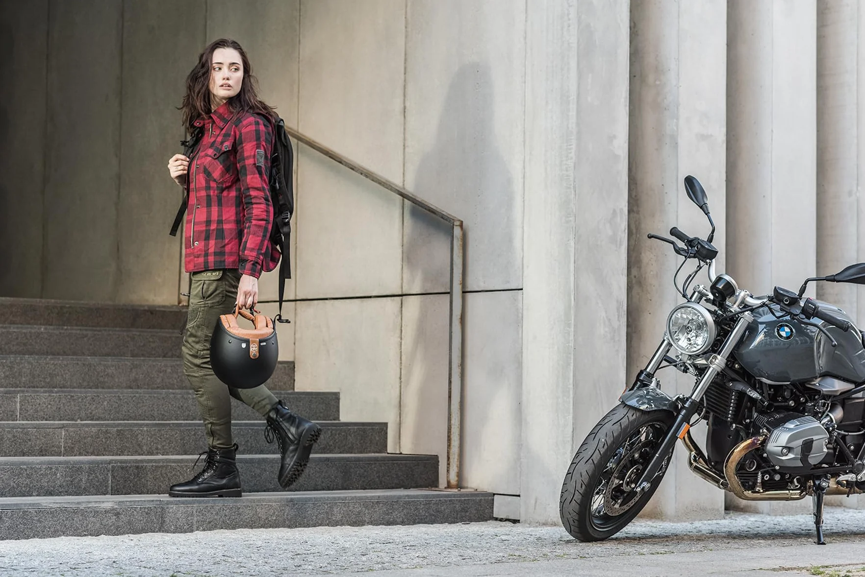 SHIMA Thomson Lady, Scarpe Moto Donna | Rinforzate Stivali Moto Donna in Pelle, Supporto alla Caviglia, Suola Antiscivolo, Impugnatura del Cambio