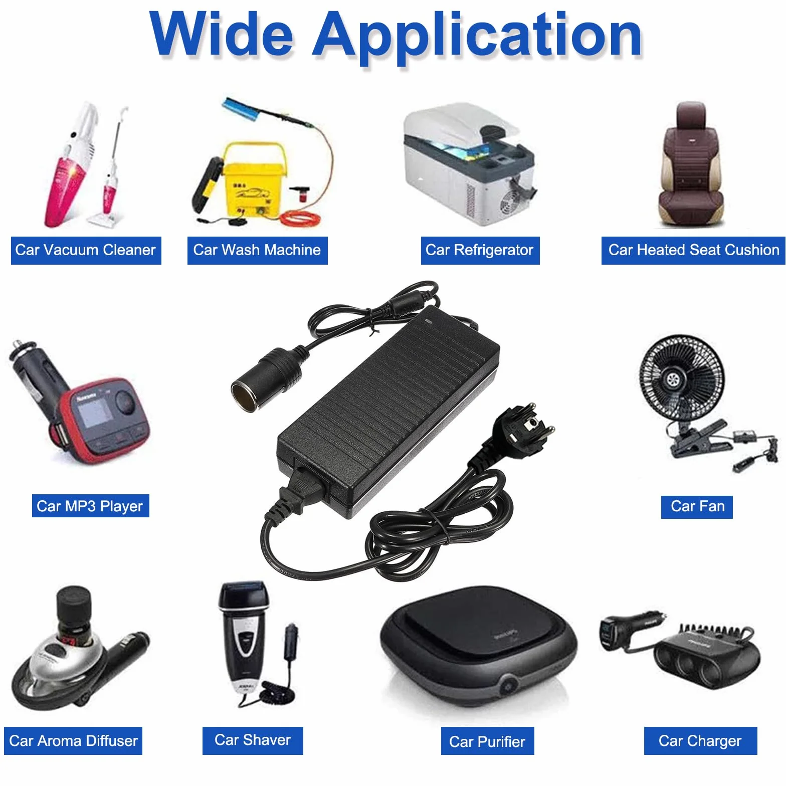 Adattatore da AC a DC Presa Accendisigari Auto 240V a 12V 15A 180W Alimentatore Convertitore