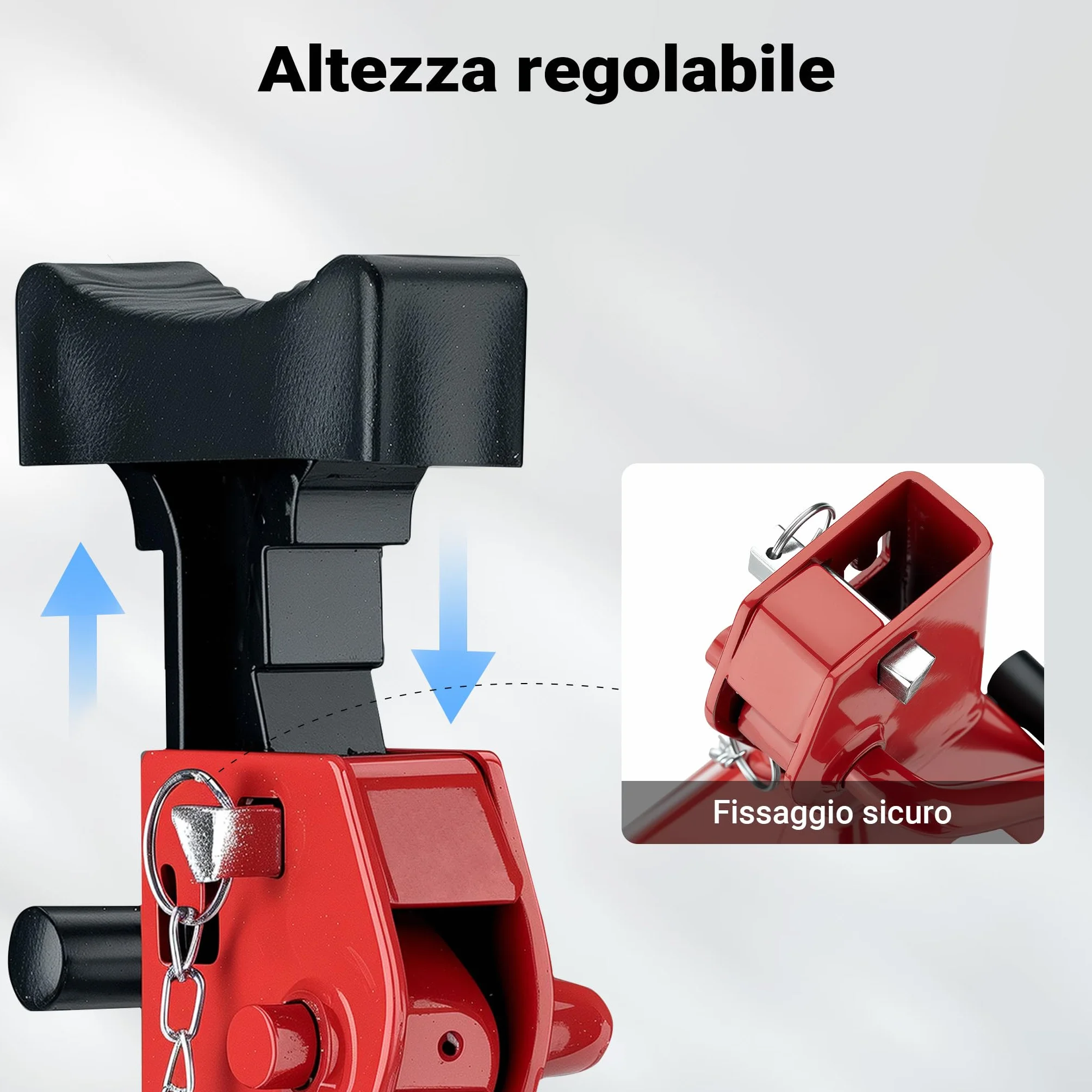 Wiltec 2 Cavalletti Auto 2 Tonnellate Altezza Sollevamento 28-42,5 cm Protezione Gomma Perno Sicurezza