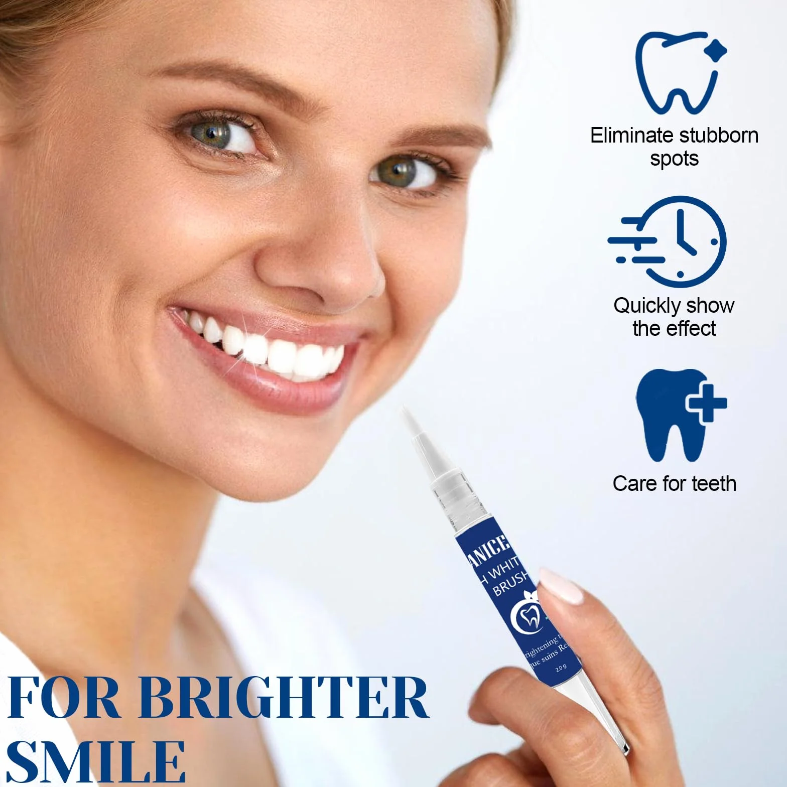 Penna Sbiancante Denti Professionale 2 Pezzi, Gel Sbiancante Rimuove Macchie Dentali