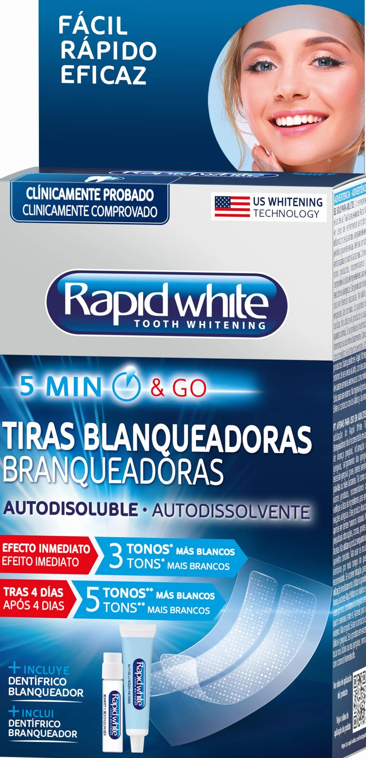 Rapid White Strisce sbiancanti solventi
