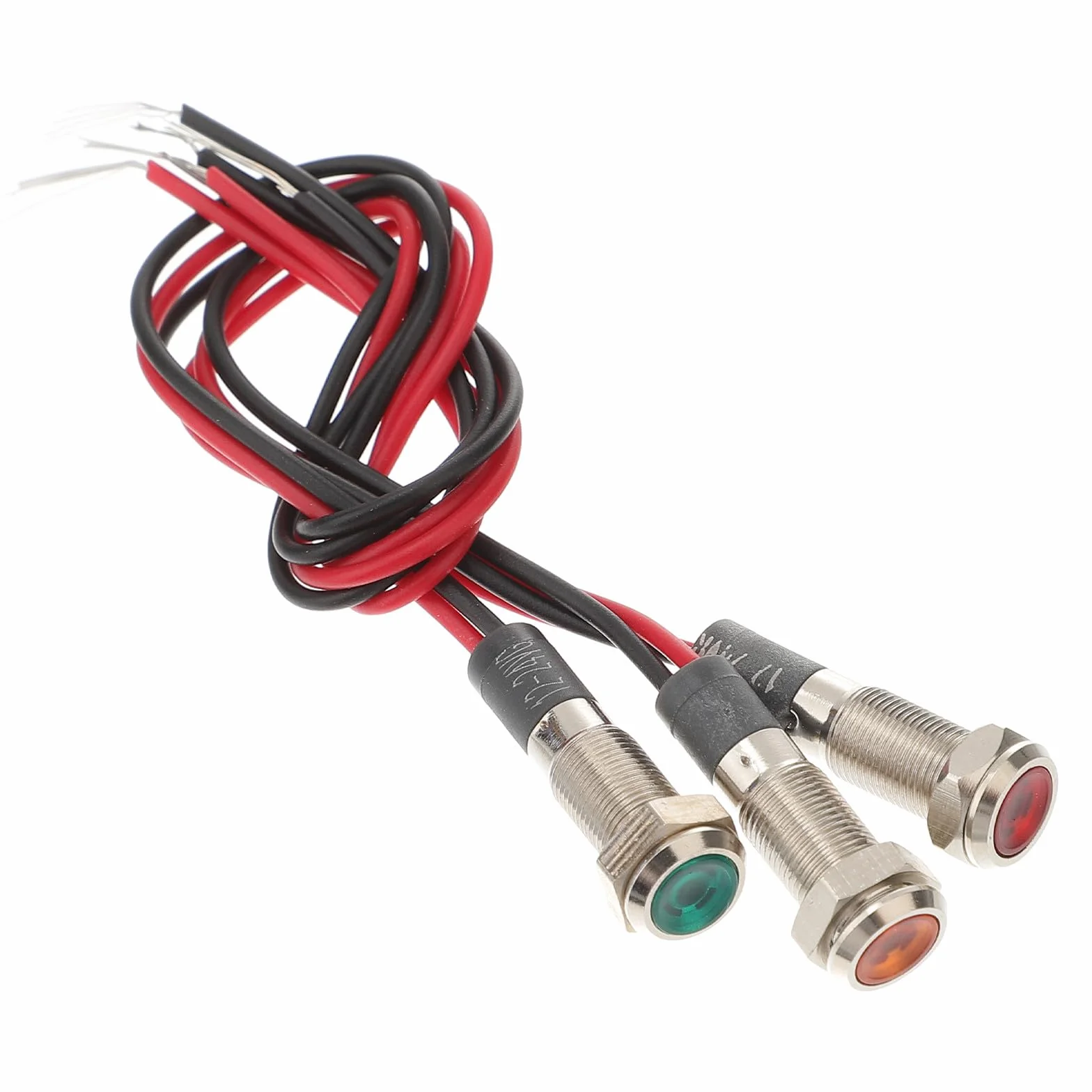 SHINEOFI Lampada di Segnalazione LED 3 Pezzi 12V Cavo Spia Luminosa Cruscotto 6mm Luce Direzionale Auto Barca