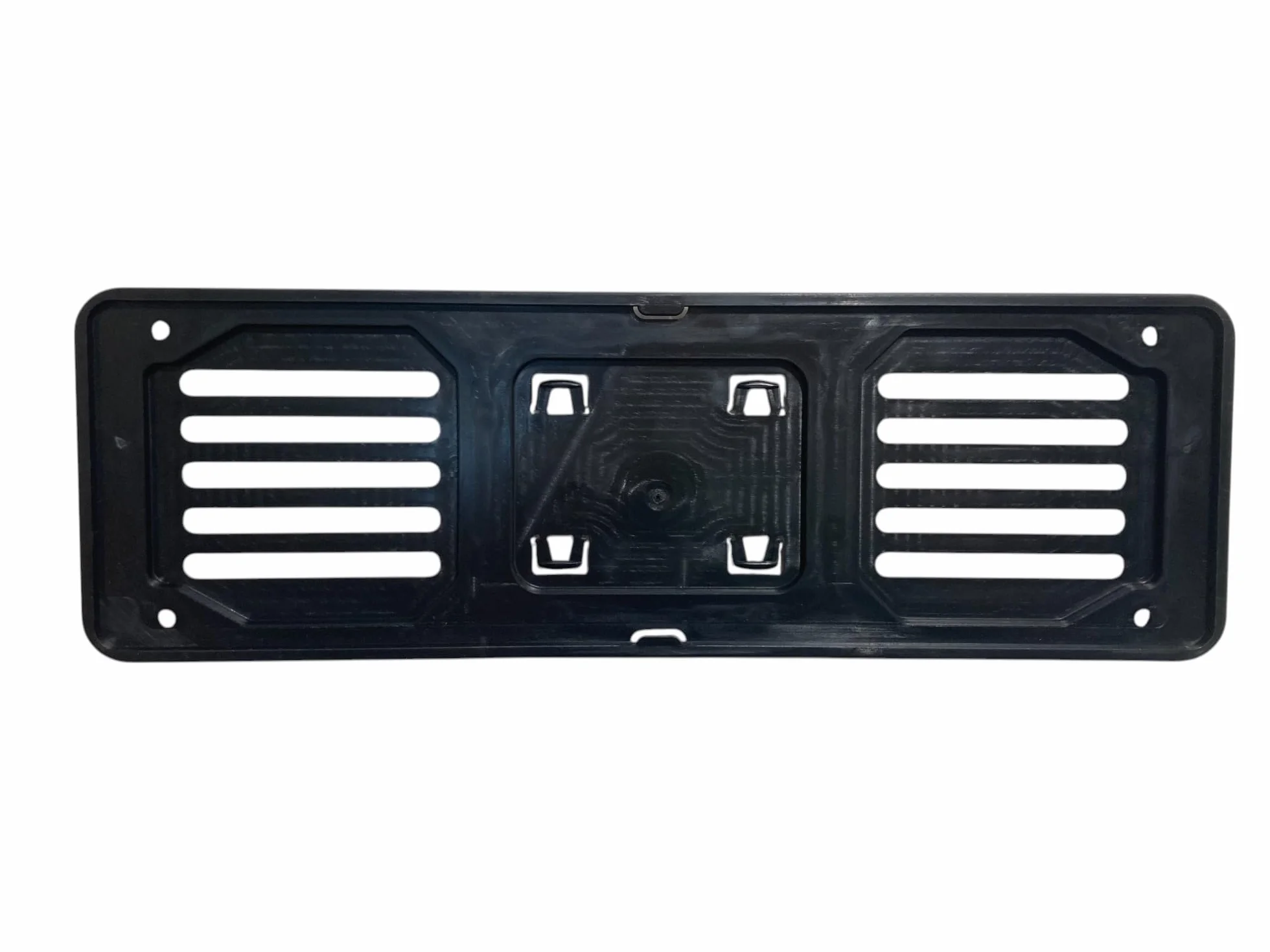 Porta targa Anteriore auto GAMBC® - Porta Targa Auto - Plastica - Polipropilene Alta Resistenza - Portatarga Auto Super Resistente - Universale - Senza Banda Pubblicitaria - Made in Italy - Nero
