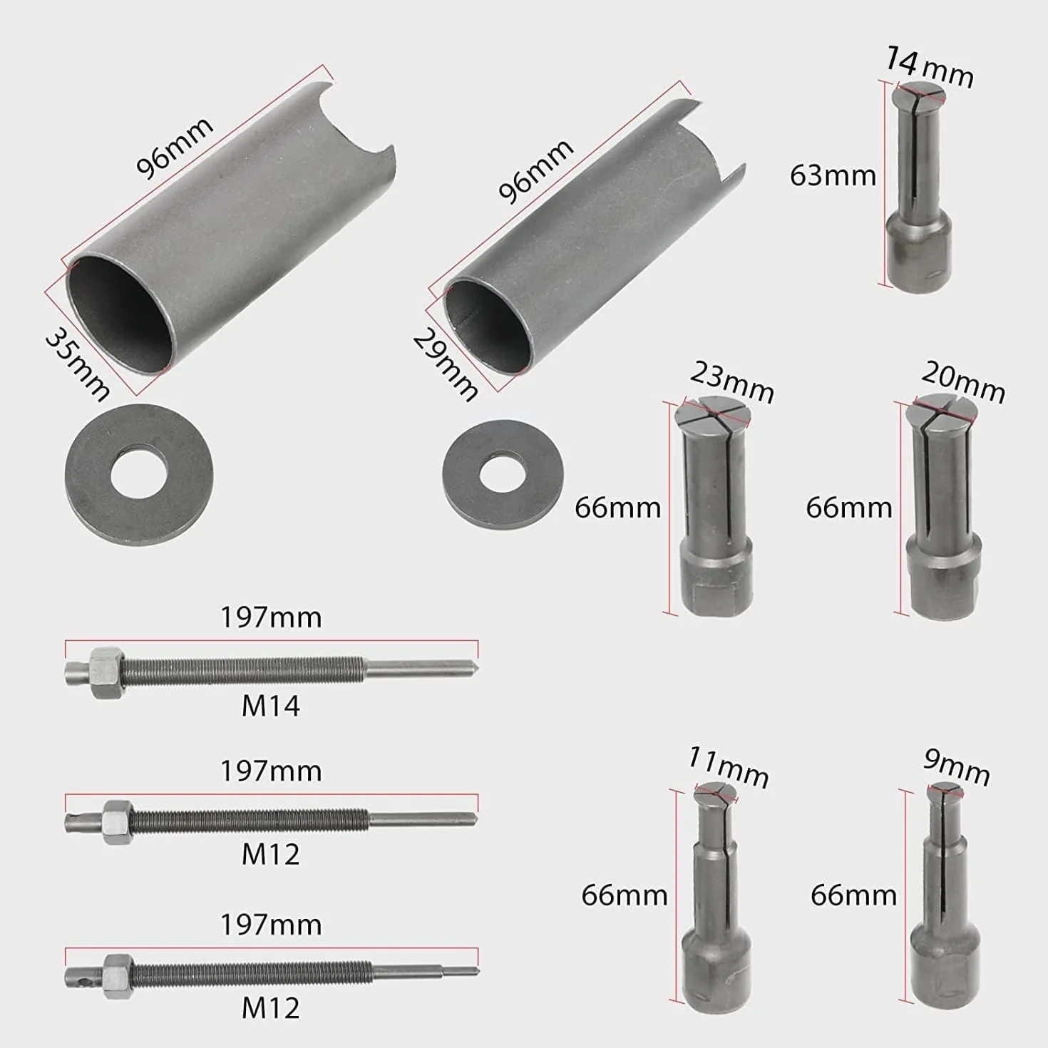 Kit Estrattore Interno Cuscinetti Moto 9-23mm, Estrattore Cuscinetti Sterzo Auto