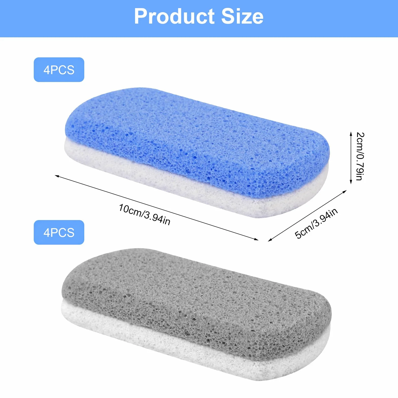 Pietra Pomice per la Cura dei Piedi, 8 Pezzi, Rimozione Pelle Morta e Calli