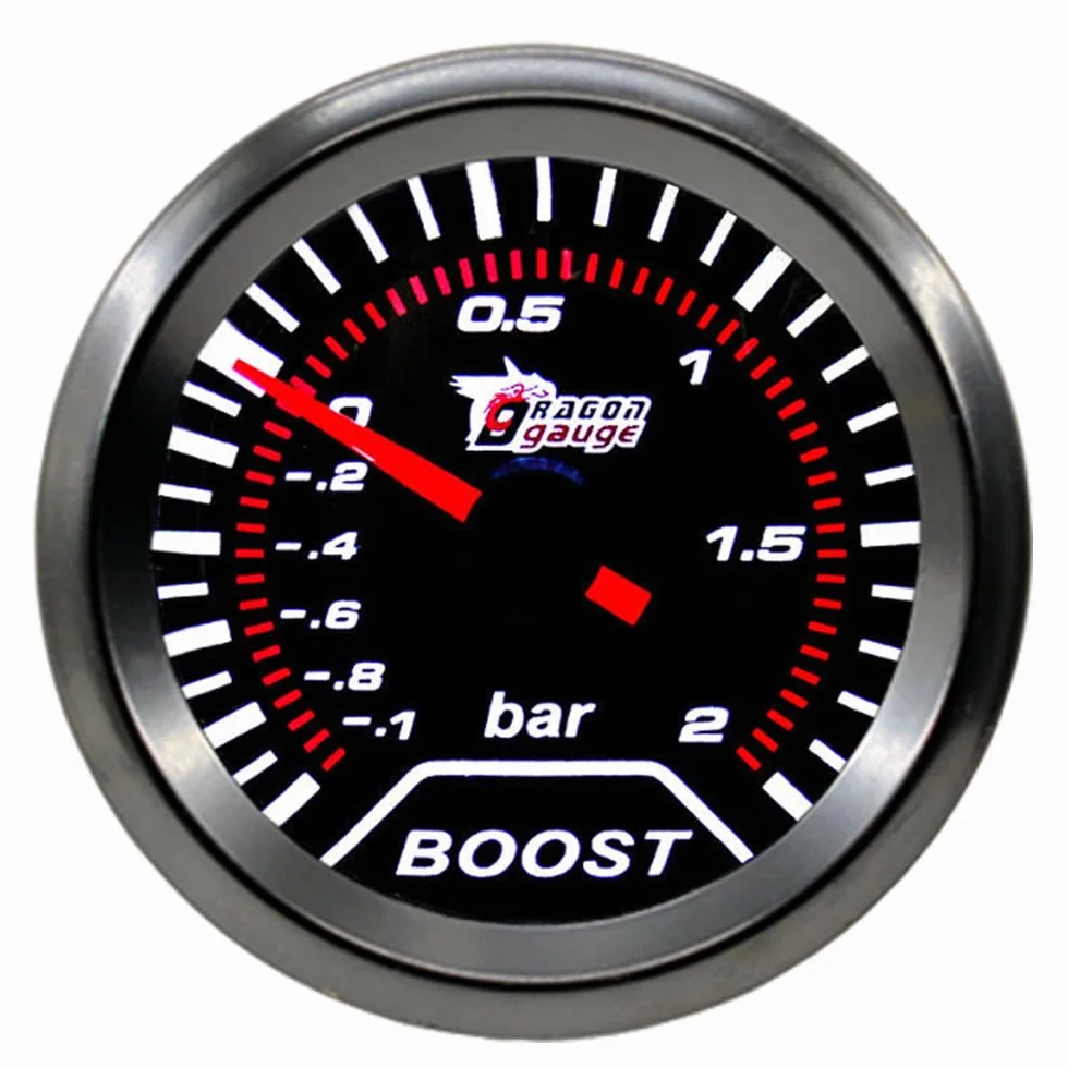 ETOPARS Universale Auto Turbo Boost Manometro 2 Pollici 52mm -1 to 2 Bar Indicatore Pressione Strumenti