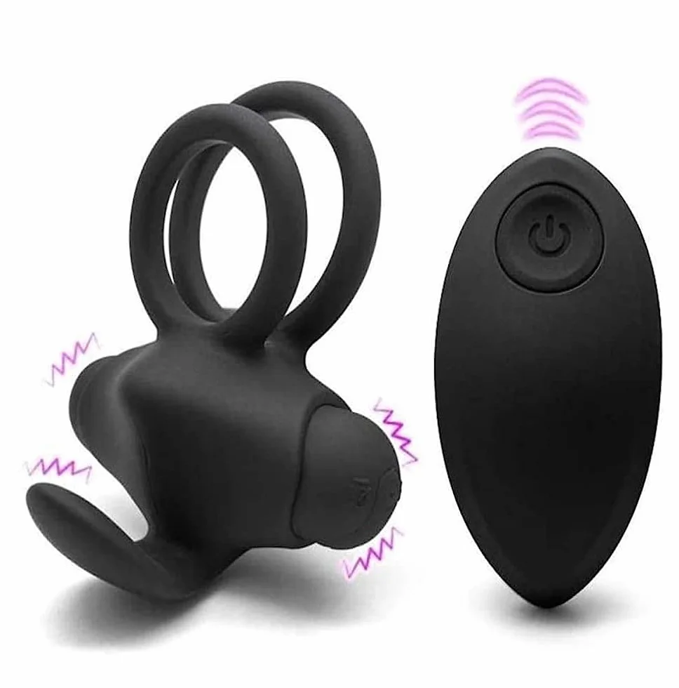 G iocattoli Sessuale Dildo Maschile Anello Vibrante per il Pene Uomo Coppia, Stimolante Donna Clitoride Vibratore Silicone Regolabile