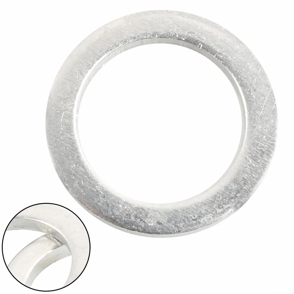 Guarnizione rondella a vite di scarico dell'olio per Hyundai & Kia (2001-2021), alluminio, argento, confezione da 25, OEM 21513-23001
