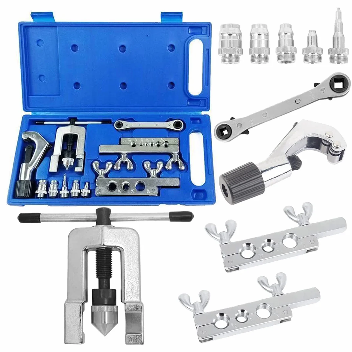 Strumento Svasatura Tubi Freni Set Tagliatubi Svasatore per Tubi Rame Plastica Alluminio 10pcs