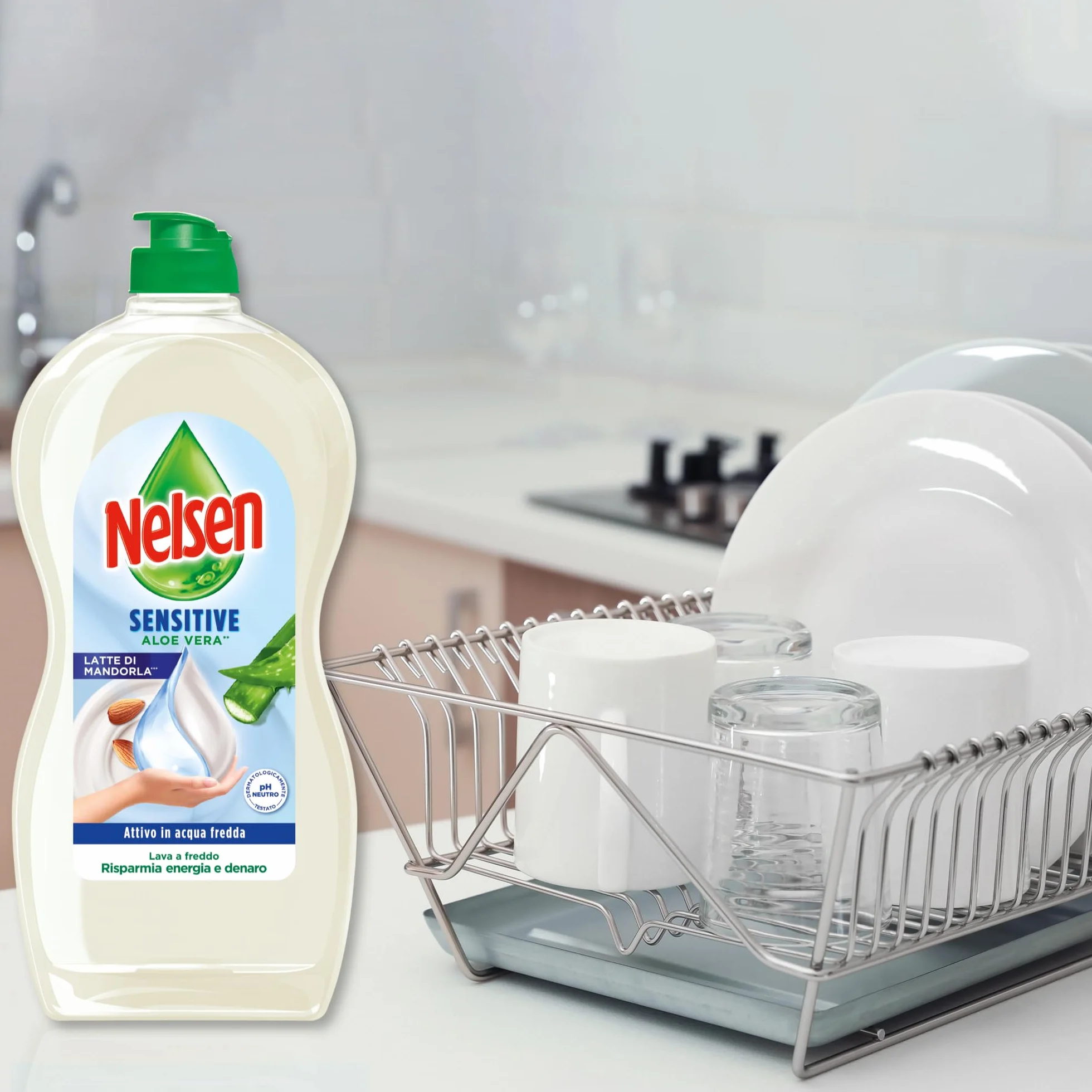 Nelsen Sensitive Detersivo per Piatti a Mano 900 ml