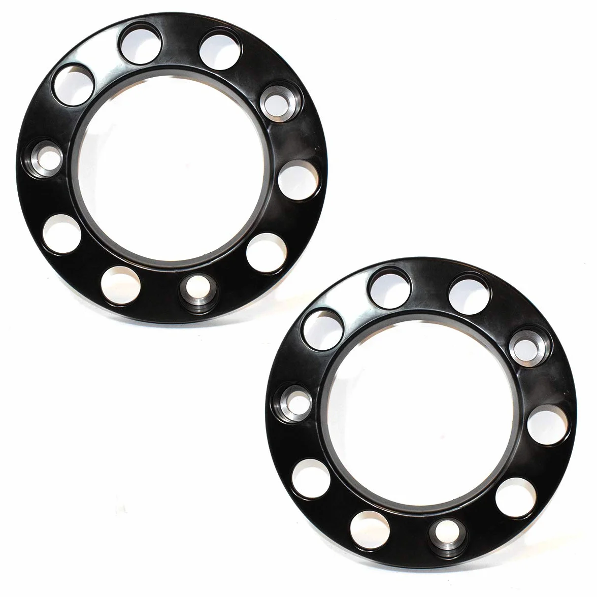 2X Coperture per bulloni delle ruote per camion Copricerchi universali Radzierblenden per rimorchi lucidate a specchio in 22,5 pollici (57,15 cm) in plastica nero