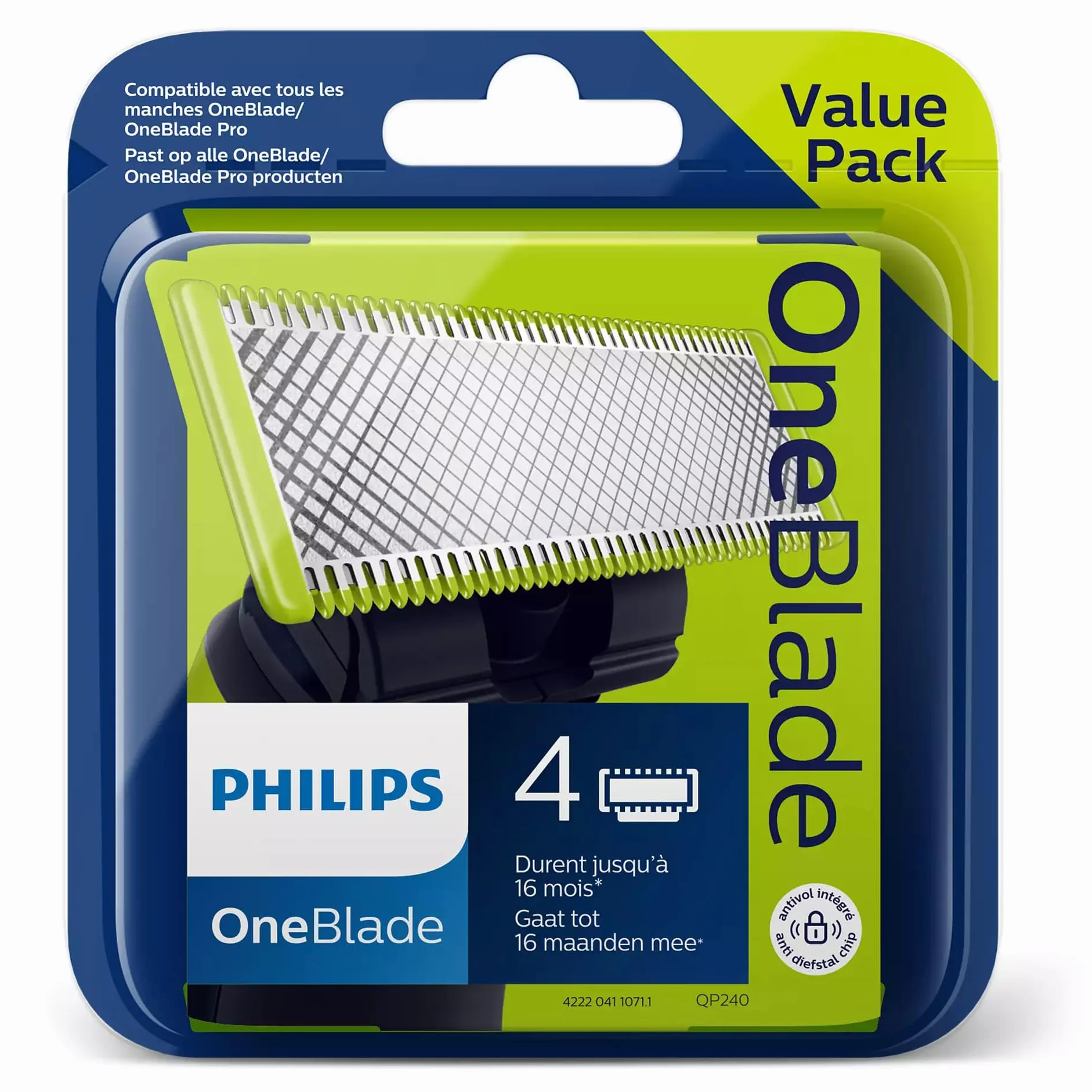 Philips Norelco OneBlade QP240/50 Testina per Rasatura Accessorio per Rasoio Elettrico