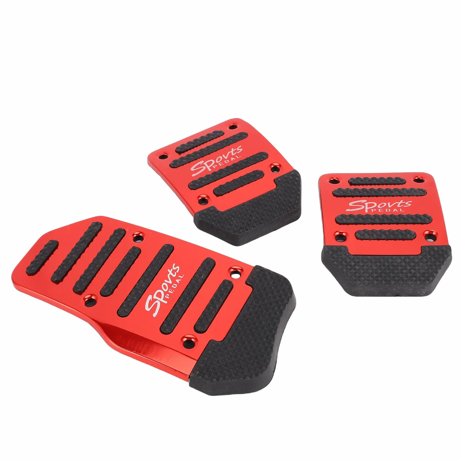 Walmeck Pedali Auto Lega Alluminio Antiscivolo Frizione Freno Gas Universale Manuale