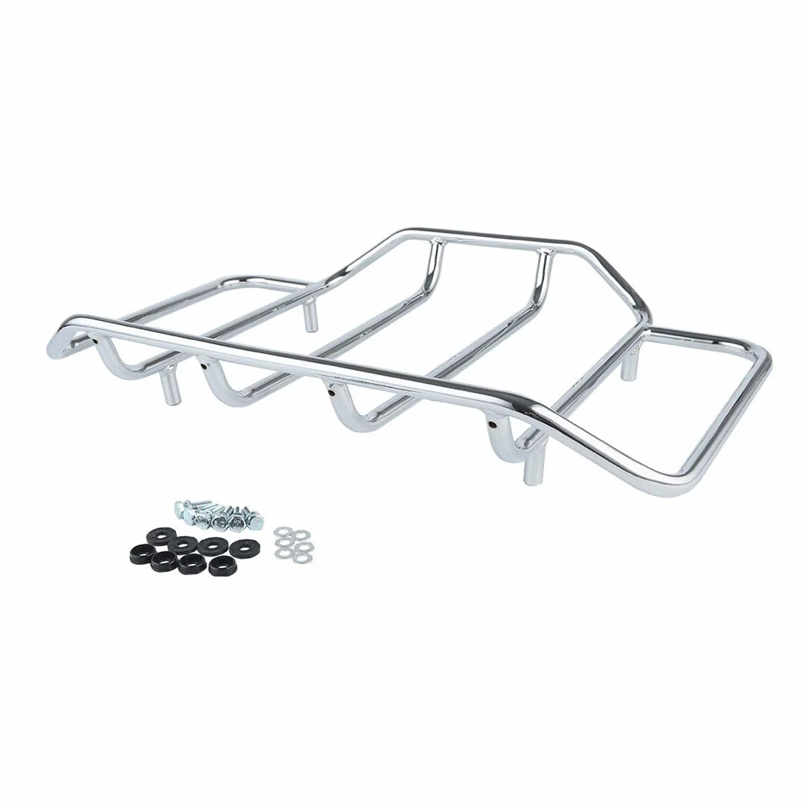 TCMT Tour Binario Portapacchi Cromo Adatto per Harley Touring Electra Street Road Glide King FLH FLHX FLTR 1984-2018