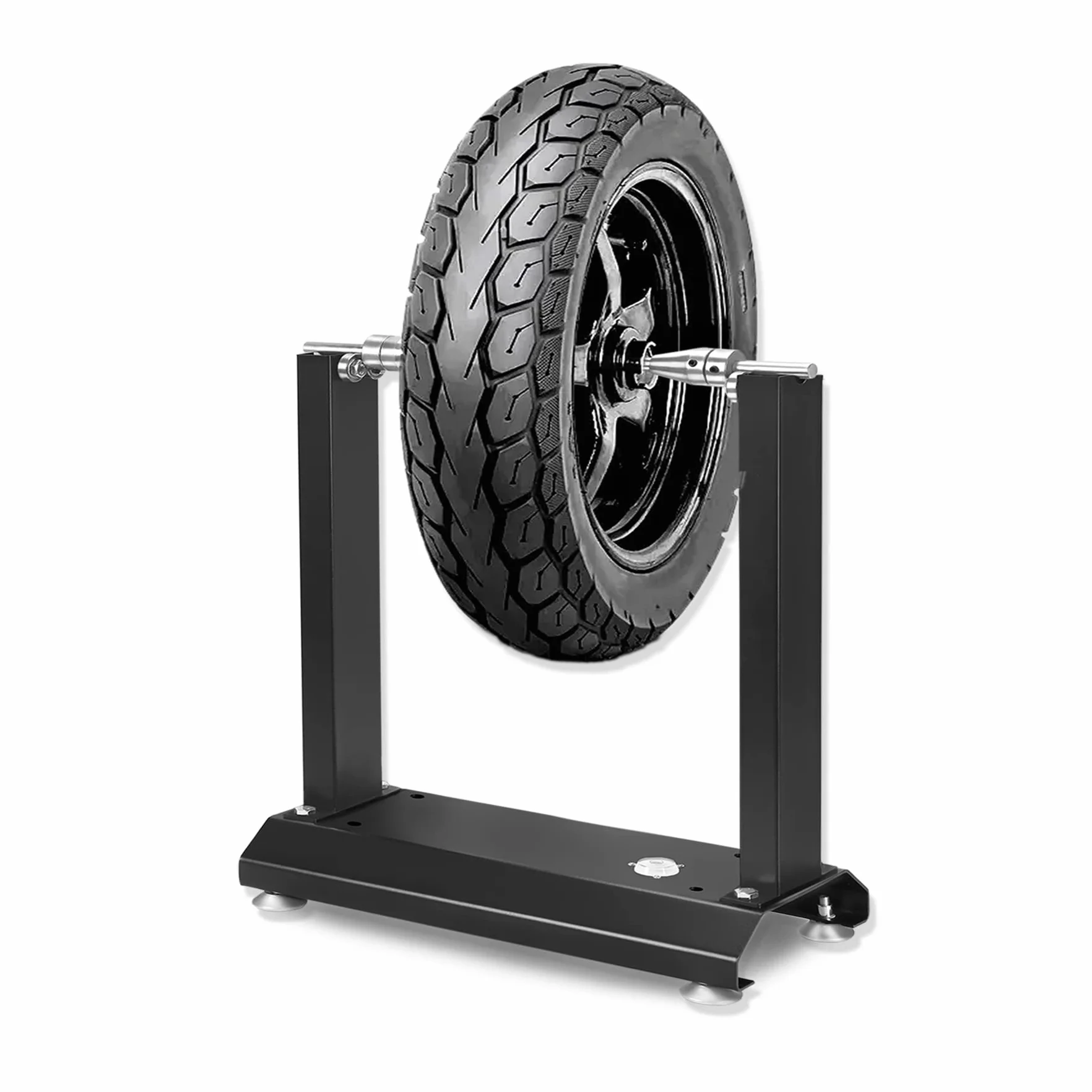 Froadp Equilibratrice per Ruote di Moto con Cono di Centraggio Regolabile Equilibratrice Bilanciatore per Ruote con Livella Integrata e Piedini di Appoggio per Moto e Scooter (40x19x50cm)