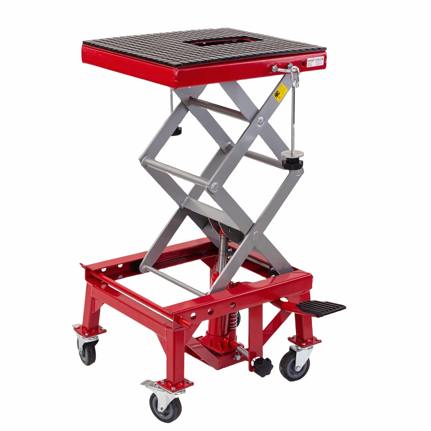 KATSU Tools Cavalletto Idraulico Alzamoto con Ruote, 135 kg