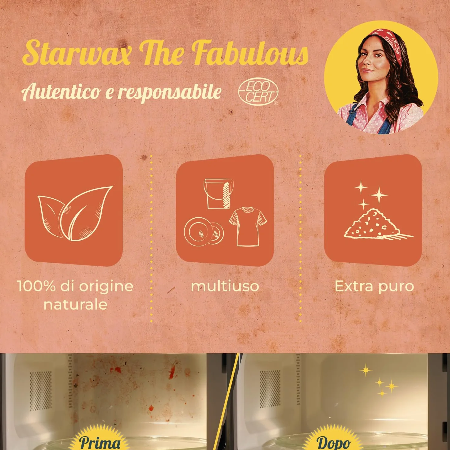 STARWAX THE FABULOUS Cristalli di soda 1 Kg Sgrassano cucina