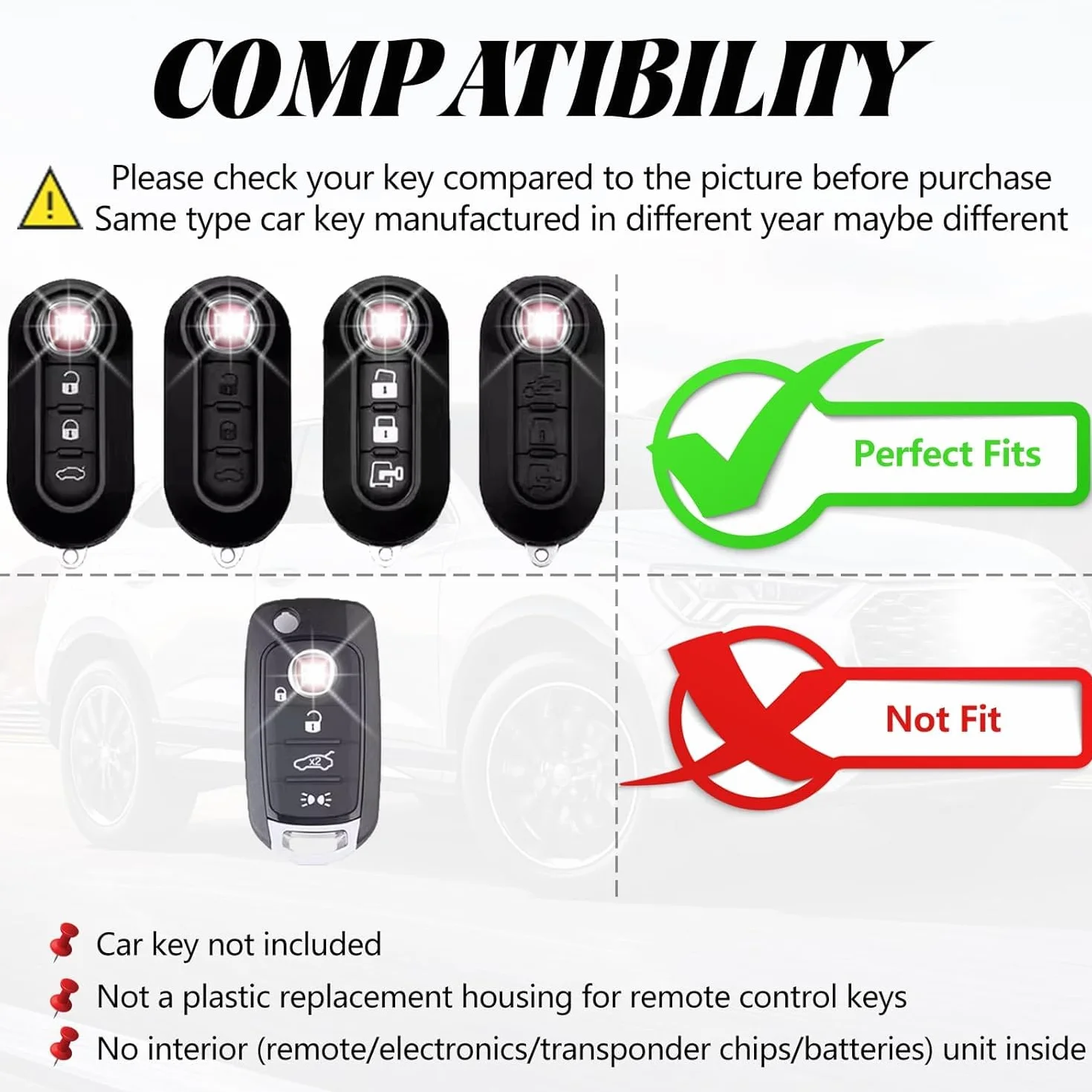 Custodia Chiave Telecomando Fiat 500 Punto Bravo Brava Panda Abarth Doblo Ducato Idea Linea Ulysse Tipo Lancia Ypslon Delta Musa - Flip Key