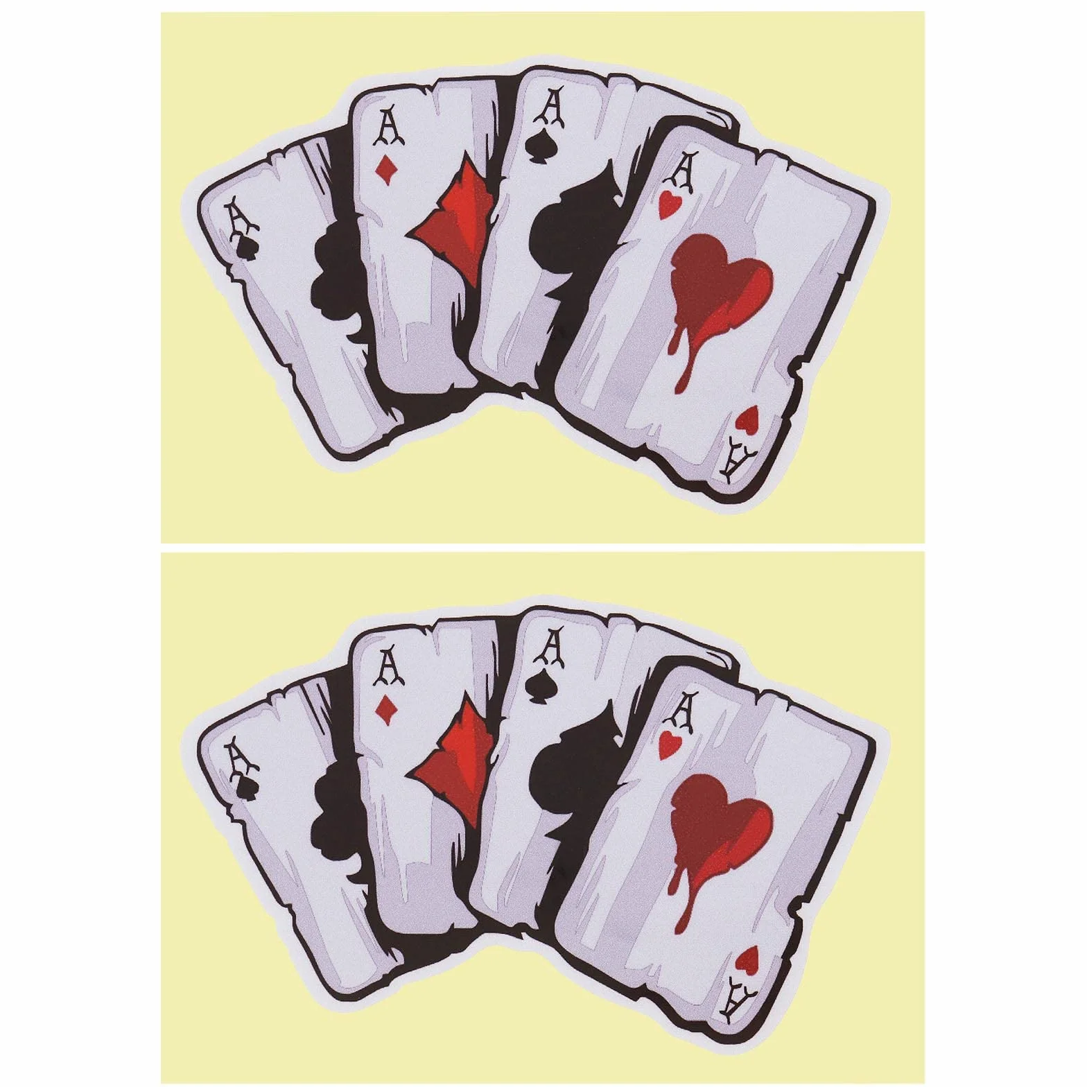 2PCS Poker A Adesivo Per Auto Cool Asso Di Picche Decalcomania Carte Da Gioco Decorazione Accessori Auto Autoadesivi Per Bagagliaio Paraurti Custodia Da Viaggio Per Bicicletta