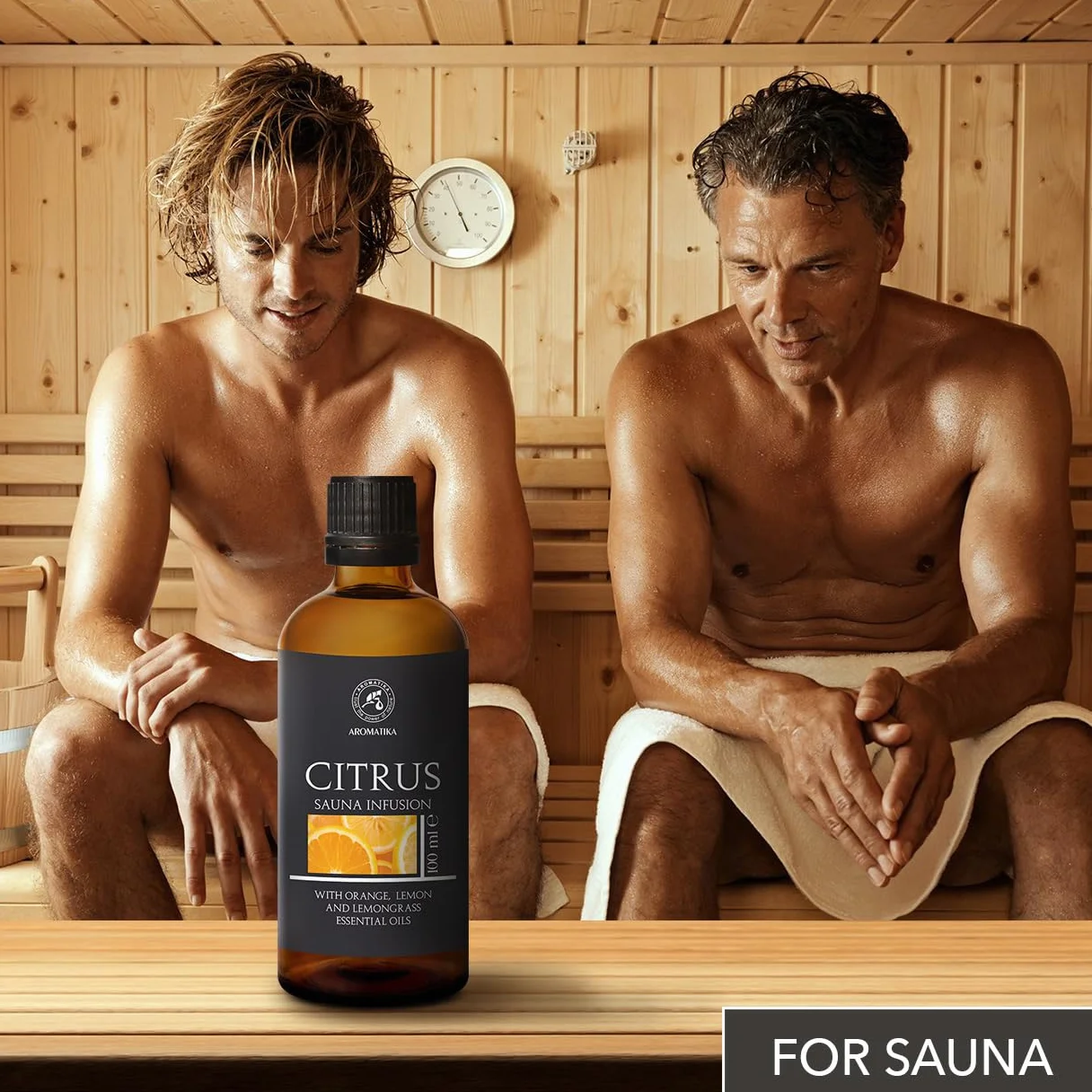 AROMATIKA Infusione per Sauna Agrumi 100ml Olio Essenziale Arancia Limone Citronella Aromaterapia