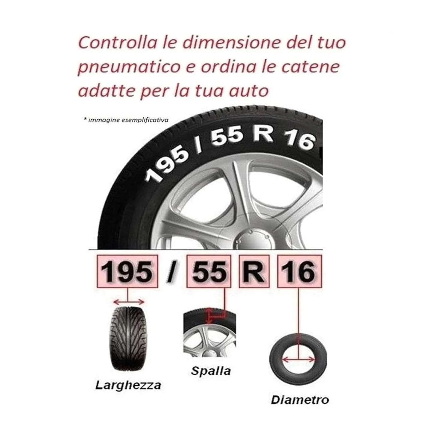 Kippen 1168CX - Coppia Catene da Neve con Maglia a Rombo da 9 mm - Gruppo KNS 60