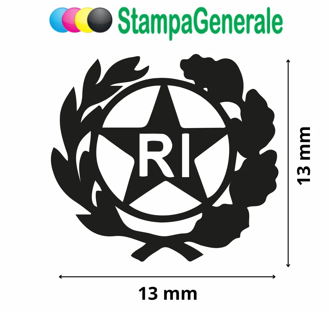 StampaGenerale® 12 Pz Bollino Adesivo per Targa Auto e Moto PVC Resistente Impermeabile 13x13 mm
