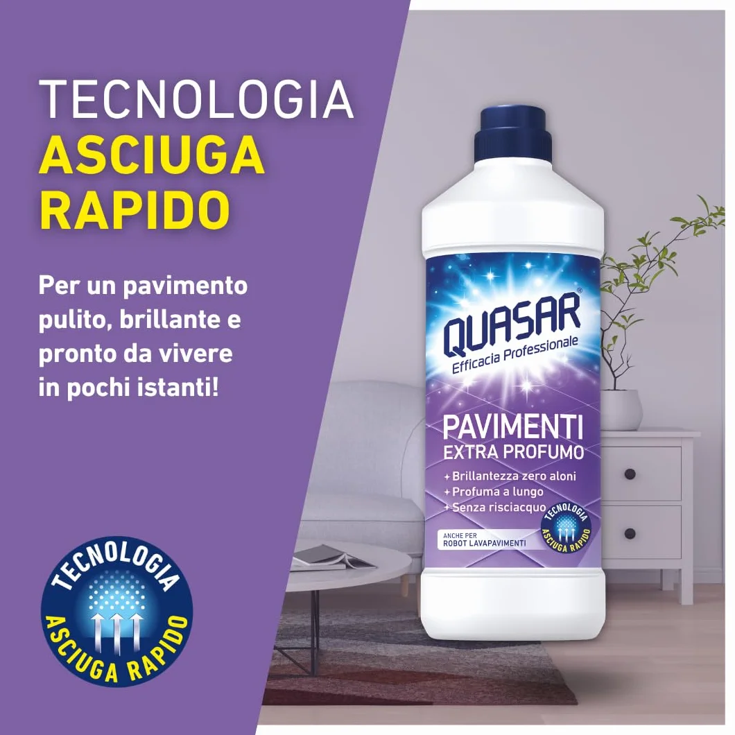 Quasar Pavimenti Extra profumo 1000 ml - Asciuga Rapido