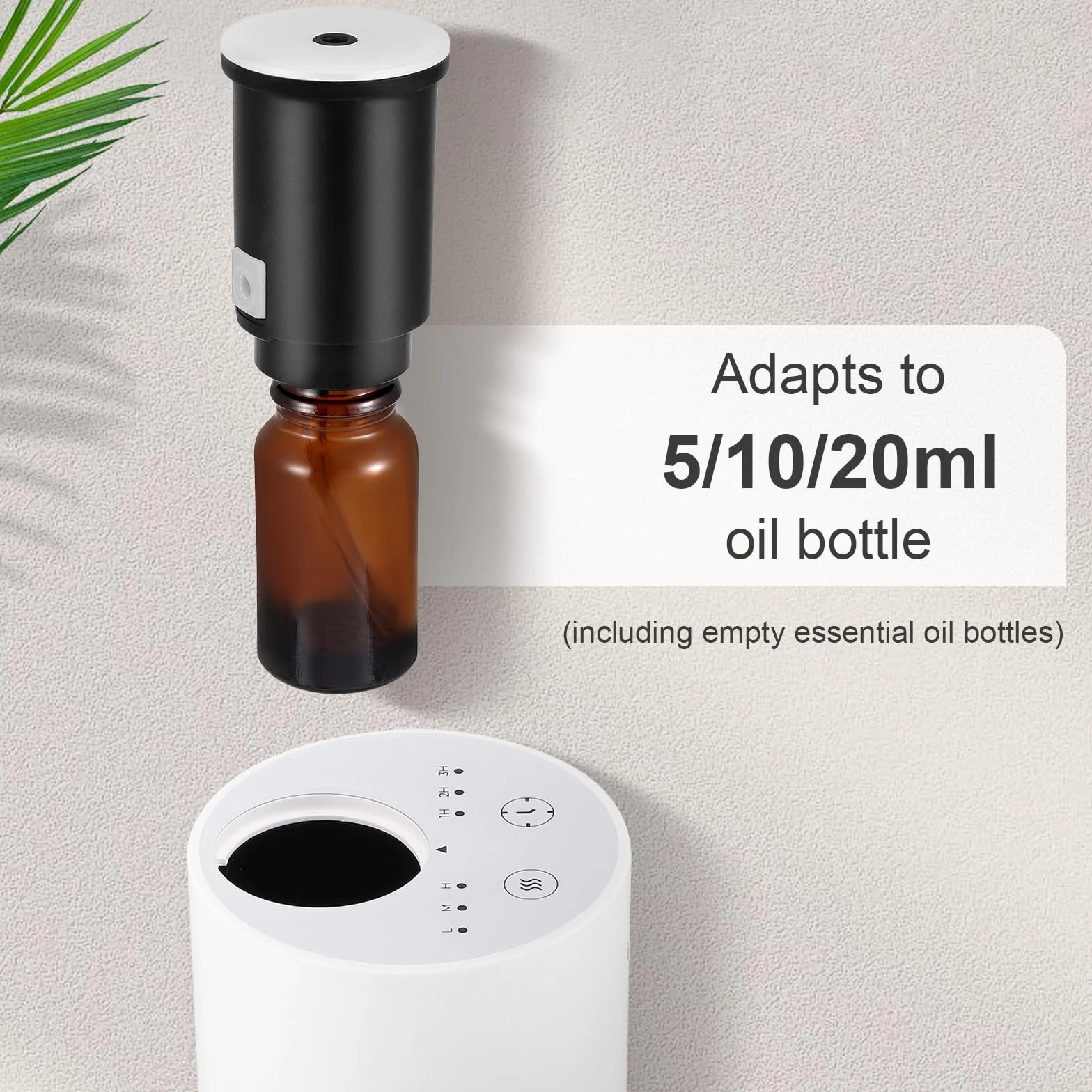 Nebulizzatore di oli essenziali, diffusore di aromi per casa auto ufficio, batteria USB, modalità 1/2/3H