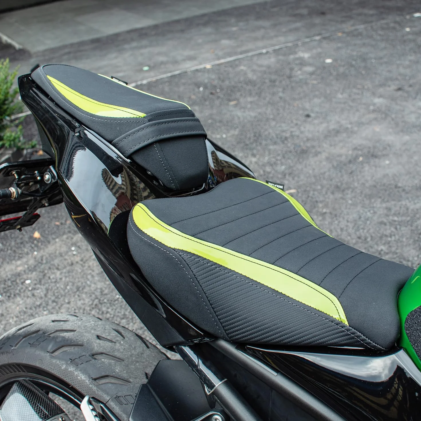 Z900 Verde chiaro Sedile Passeggero Anteriore Driver 2017-2024 Moto In Pelle